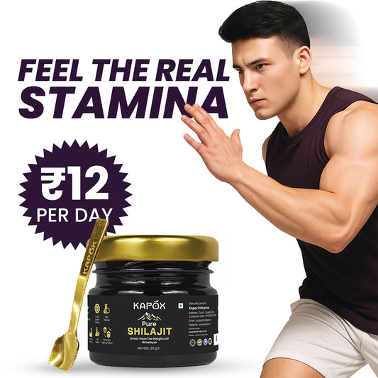 Kapox Himalayan Shilajit Gold Resin | Boosts Energy, Stamina & Strength | Grade A Pure Shilajit – 20g