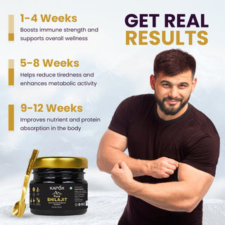 Kapox Himalayan Shilajit Gold Resin | Boosts Energy, Stamina & Strength | Grade A Pure Shilajit – 20g