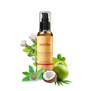 Kesh Active Handmade Hair Oil 100 ml Hair Fall Control and Hair Growth with Bringharaj & Coconut Oil - Comb Applicator Bottle for Men & Women