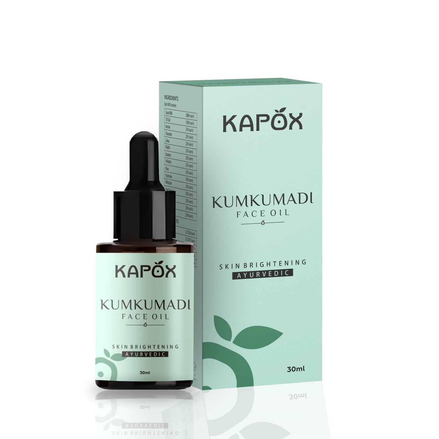 Ayurvedic Kumkumadi Thailam, Skin Brightening, Oil, Toned Glow Enriched With Saffron & Sandalwood, 100% Chemical Free & Natural, 30ml