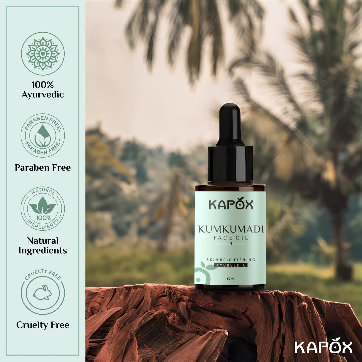 Ayurvedic Kumkumadi Thailam, Skin Brightening, Oil, Toned Glow Enriched With Saffron & Sandalwood, 100% Chemical Free & Natural, 30ml