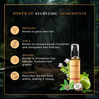Kesh Active Handmade Hair Oil 100 ml Hair Fall Control and Hair Growth with Bringharaj & Coconut Oil - Comb Applicator Bottle for Men & Women