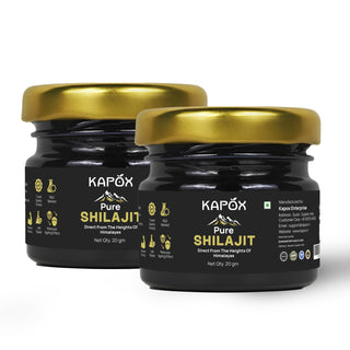 Kapox Himalayan Shilajit Gold Resin | Boosts Energy, Stamina & Strength | Grade A Pure Shilajit – 20g
